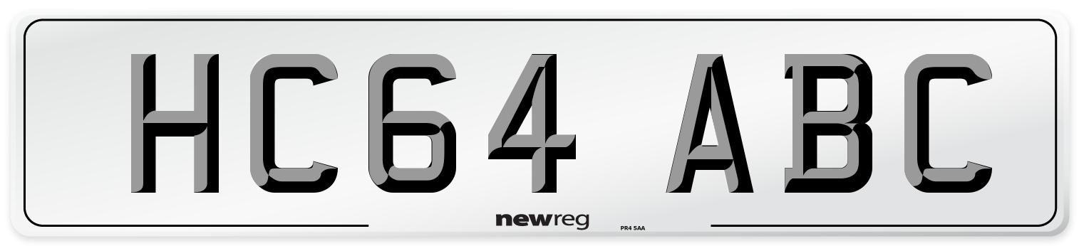 HC64 ABC Number Plate from New Reg